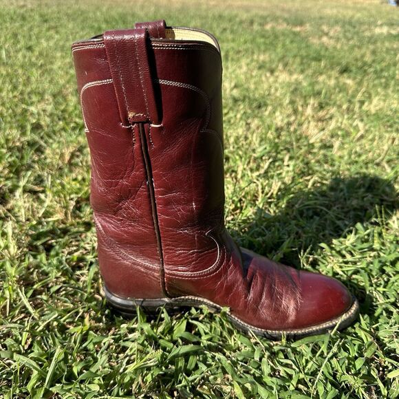 Vintage Tony Lama Roper Boots Womens Size 4.5 B Red Taylor Swift Rodeo Workwear - Picture 6 of 12